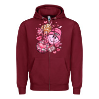 Burgundy retro valentines day Zipper Hoodie - LillyAllenDesigns