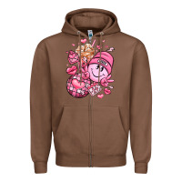 Chestnut retro valentines day Zipper Hoodie - LillyAllenDesigns