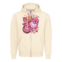 Sandshell retro valentines day Zipper Hoodie - LillyAllenDesigns