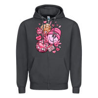 Smoke retro valentines day Zipper Hoodie - LillyAllenDesigns