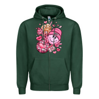 Retro Valentines Day Zipper Hoodie | Teevron