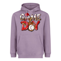 Lavender Game day Baseball Heavyweight Hoodie - NancyCooperArtShop