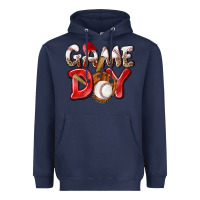 Navy Game day Baseball Heavyweight Hoodie - NancyCooperArtShop