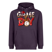 Plum Game day Baseball Heavyweight Hoodie - NancyCooperArtShop