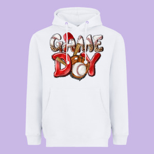 Game Day Baseball Heavyweight Hoodie Designed By Nancycooperartshop