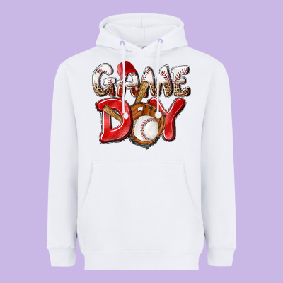 Game Day Baseball Heavyweight Hoodie Designed By Nancycooperartshop