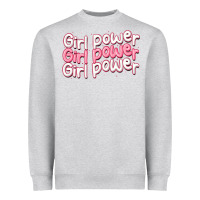 Heather Grey girl power Heavyweight Sweatshirt - MaliasSmallBusiness