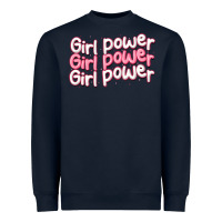Navy girl power Heavyweight Sweatshirt - MaliasSmallBusiness
