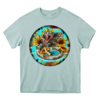 Arona rattlesnake and sunflower Heavy Core Tee - BarkalooDesign