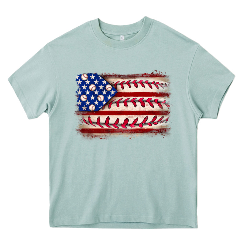 Baseball American Flag Heavy Core Tee by Neo Western | Teevron