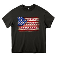 Asphalt Baseball American flag Heavy Core Tee - Neo Western