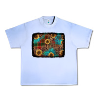 Grape Ice christmas sunflowers and buffalo plaid background Urban Heavy Tee - Jasminsmagicworld