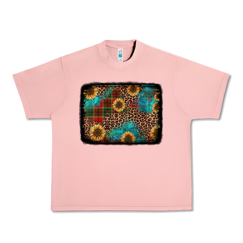 Christmas Sunflowers And Buffalo Plaid Background Urban Heavy Tee by Jasminsmagicworld | Teevron