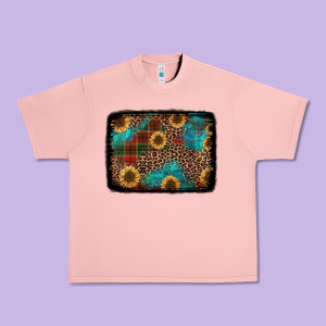Christmas Sunflowers And Buffalo Plaid Background Urban Heavy Tee Designed By Jasminsmagicworld