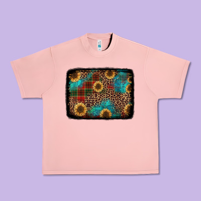 Christmas Sunflowers And Buffalo Plaid Background Urban Heavy Tee Designed By Jasminsmagicworld