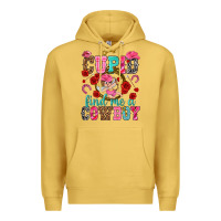 Antique Gold Cupid find me a cowboy Valentine's Day Premium Hoodie - HowdyJamesFarm