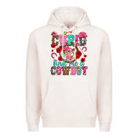 Pale Pink Cupid find me a cowboy Valentine's Day Premium Hoodie - HowdyJamesFarm