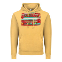 Vintage Mustard christmas background Vintage Hoodie - AdoDesignShop