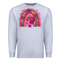 Heather Grey breast cancer rainbow Premium Sweatshirt - NancyCooperArtShop