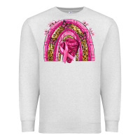 Oatmeal Heather breast cancer rainbow Premium Sweatshirt - NancyCooperArtShop