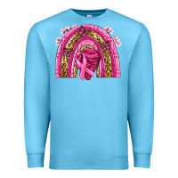 Ocean Blue breast cancer rainbow Premium Sweatshirt - NancyCooperArtShop