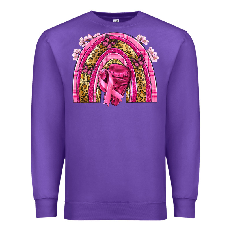 Breast Cancer Rainbow Premium Sweatshirt by NancyCooperArtShop | Teevron