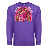 Purple breast cancer rainbow Premium Sweatshirt - NancyCooperArtShop