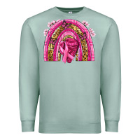 Seafoam breast cancer rainbow Premium Sweatshirt - NancyCooperArtShop