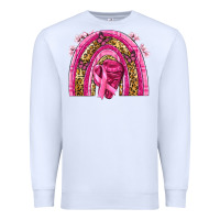 White breast cancer rainbow Premium Sweatshirt - NancyCooperArtShop