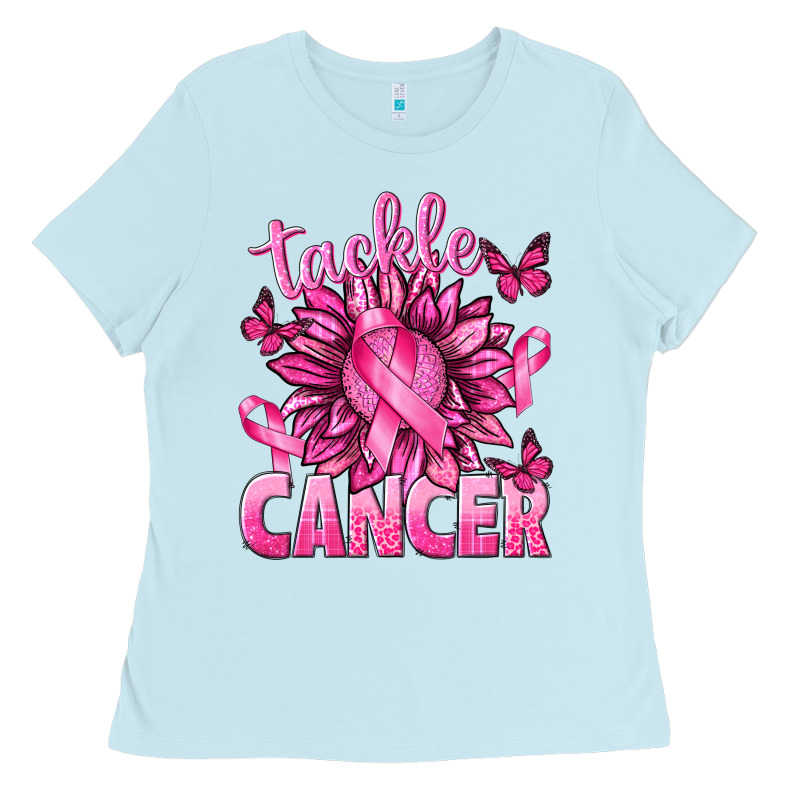 Tackle Cancer With Sunflower Ladies Tee by texasbilliewilder | Teevron