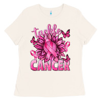 Bone Tackle Cancer with Sunflower Ladies Tee - texasbilliewilder