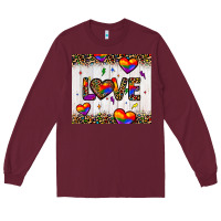Burgundy love hearts pride tumbler Long Sleeve Tee - JahusDesignShop