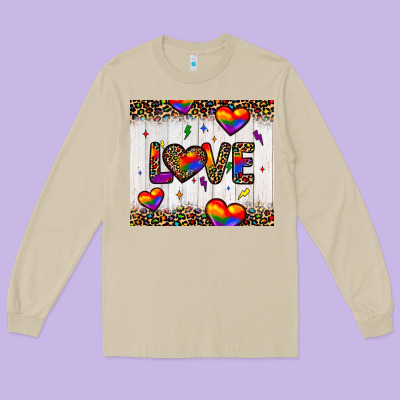 Love Hearts Pride Tumbler Long Sleeve Tee Designed By Jahusdesignshop