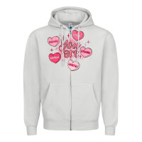 Dove Grey you are enough valentines day Zipper Hoodie - LillyAllenDesigns