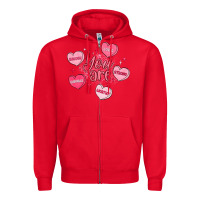 Red you are enough valentines day Zipper Hoodie - LillyAllenDesigns