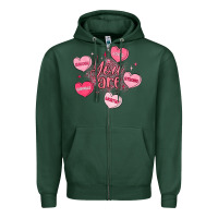 Sports Green you are enough valentines day Zipper Hoodie - LillyAllenDesigns