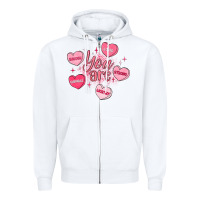 White you are enough valentines day Zipper Hoodie - LillyAllenDesigns