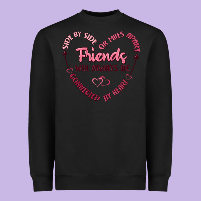 Side By Or Miles Apart Friends Will Always Be Conn Heavyweight Sweatshirt Designed By Maliassmallbusiness