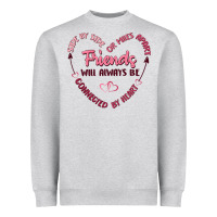 Heather Grey side by or miles apart friends will always be conn Heavyweight Sweatshirt - MaliasSmallBusiness