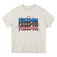 Cream Freedom freedom freedom 4th of july Heavy Core Tee - CowGirlArtShop
