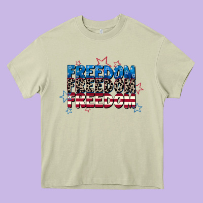 Freedom Freedom Freedom 4th Of July Heavy Core Tee Designed By Cowgirlartshop