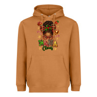 Meerkat Nana Claus Afro Messy Bun Heavyweight Hoodie - texasbilliewilder
