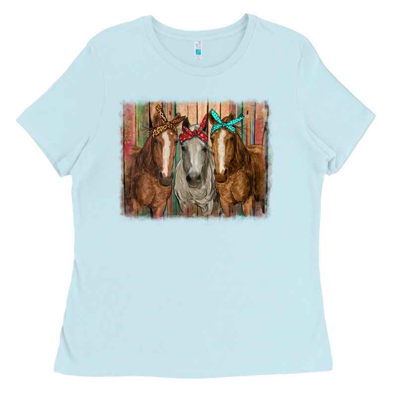 Horses With Bandanas Ladies Tee by RanaPortraitStore | Teevron