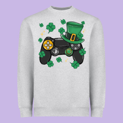 Video Game St Patricks Day Heavyweight Sweatshirt Designed By Maliassmallbusiness