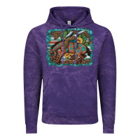Cloud Purple bucking bronco cowboy rodeo cactus and sunflowers Vintage Hoodie - Artiststas