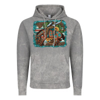 Cloud Rock bucking bronco cowboy rodeo cactus and sunflowers Vintage Hoodie - Artiststas