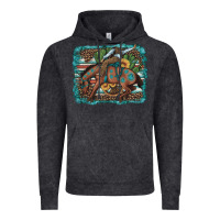 Vintage Black bucking bronco cowboy rodeo cactus and sunflowers Vintage Hoodie - Artiststas