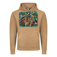 Vintage Camel bucking bronco cowboy rodeo cactus and sunflowers Vintage Hoodie - Artiststas