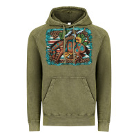 Vintage Olive bucking bronco cowboy rodeo cactus and sunflowers Vintage Hoodie - Artiststas