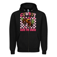 Black cowboy take me away Zipper Hoodie - LillyAllenDesigns